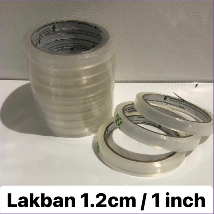 

Lakban / Isolasi Opp Bening 1/2 inch (12mm / 1.2cm) Solasi Selotip Lakban