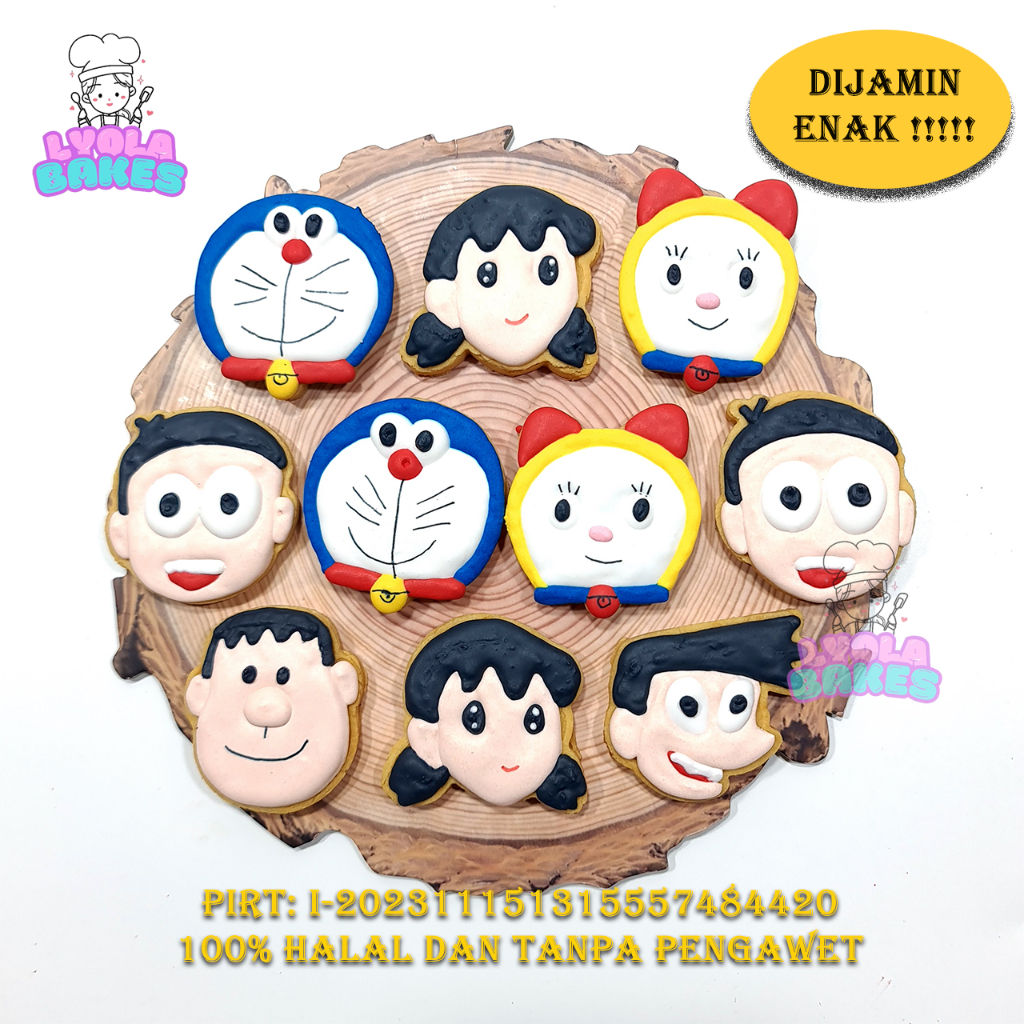 

Cookies Doraemon set 10pcs Kukis Nobita sizuka suneo giant dorami
