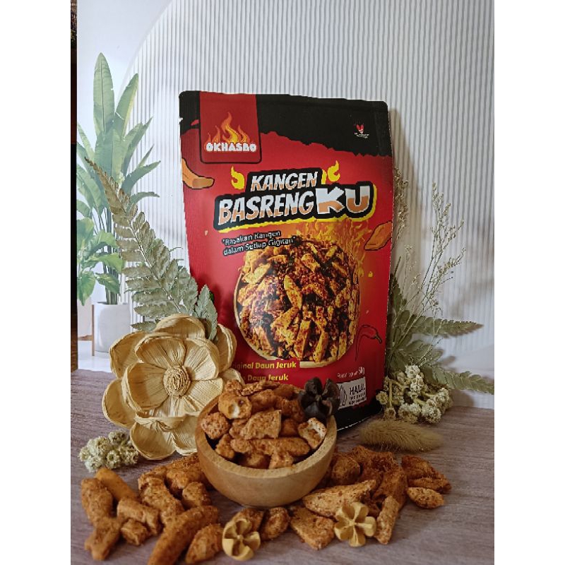 

Kangen BasrengKu | Okhasbo |Berat bersih 50gr/pcs | Basreng bandung | Basreng ikan | Camilanku