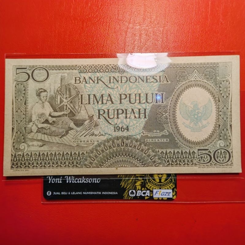 Gress 50 rupiah seri pekerja seri pekerja tahun 1964 sesuai foto