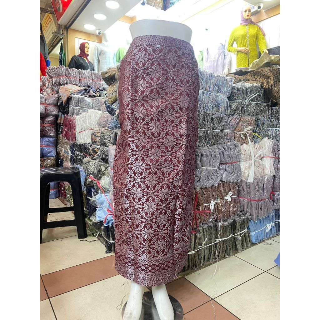 Rok Span Songket Motif Palembang//Rok Bawahan Kebaya/Wisuda//Rok Span Songket Modern