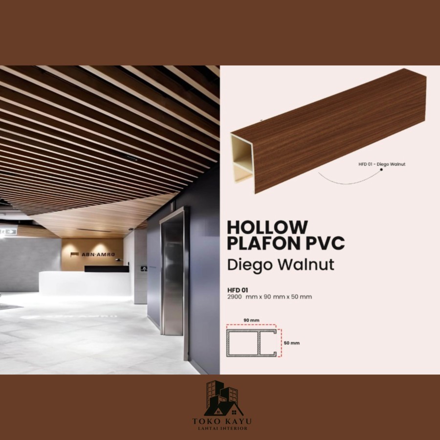 hollow plafon pvc click on hollow harga perbatang