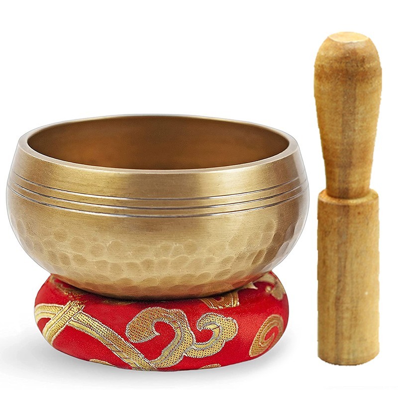 Singing Bowl Tibetan Bahan Tembaga Healing Bowl Lonceng Tibet Buddha Diameter 8cm Tibetan Bowl