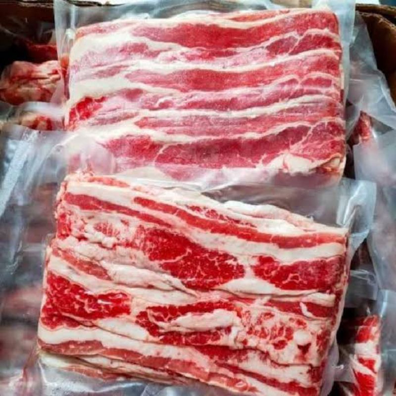 

USA Beef Slice Short Plate / Daging Sapi Slice Bbq Shabu Shabu