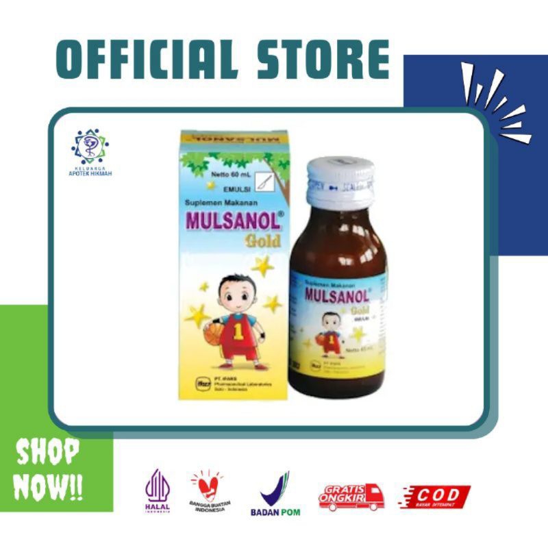 Mulsanol Gold Syrup Suplemen Multivitamin Nutrisi Kesehatan Anak