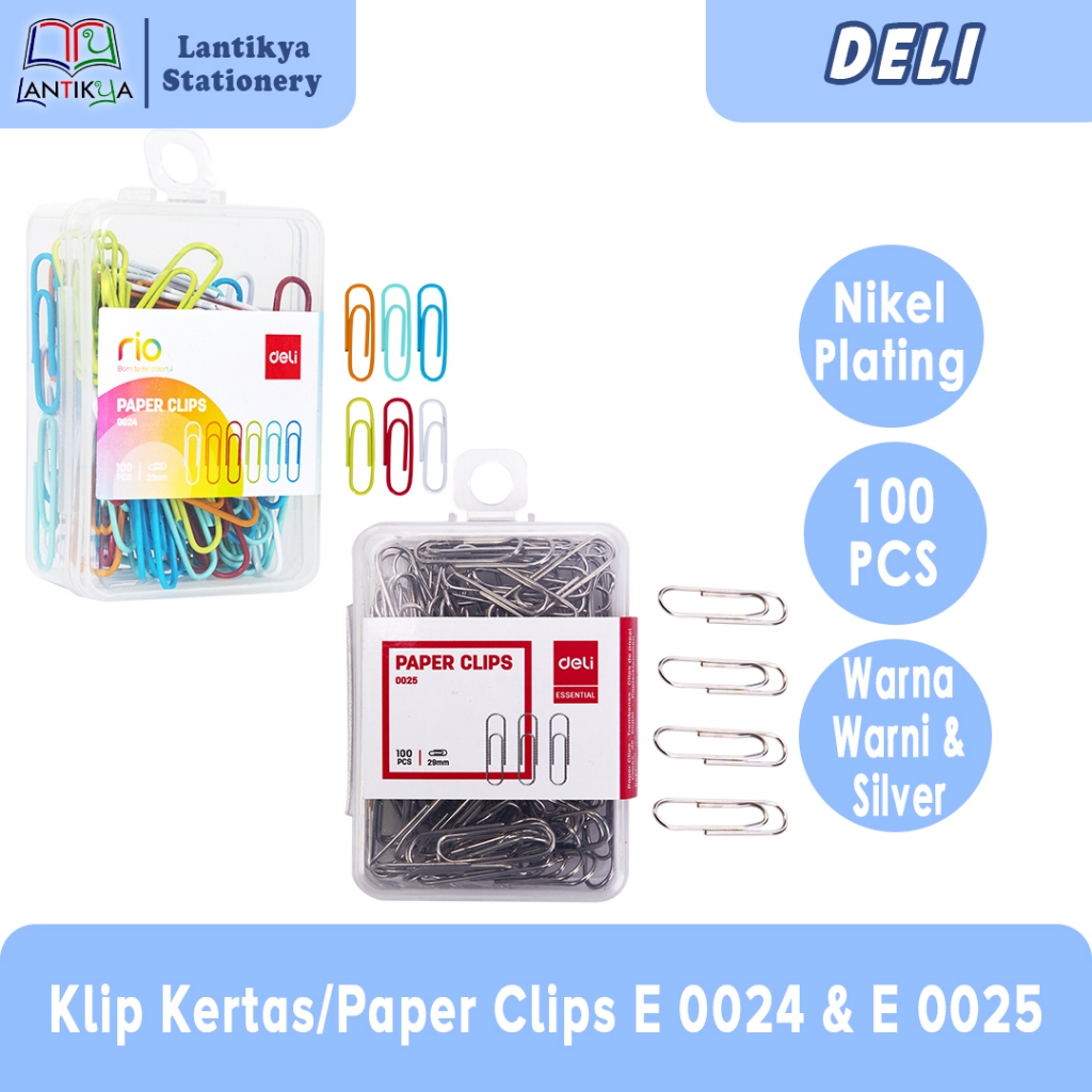 

Deli Klip Kertas /Paper Clips 29mm/ E 0024 & E 0025