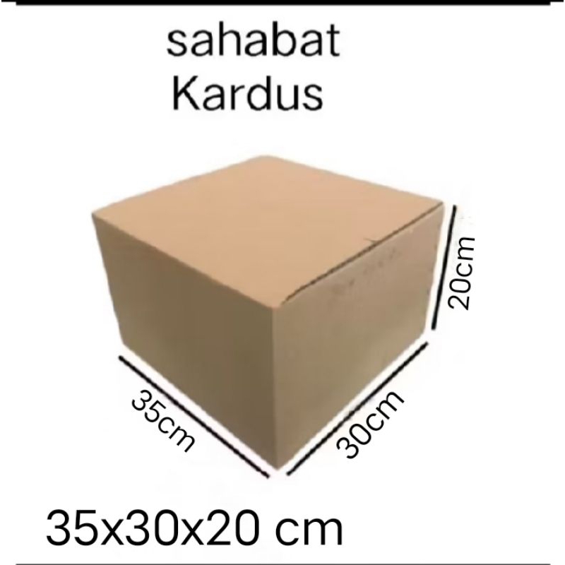 

kardus box Ukuran 35x30x20 cm single wall polos