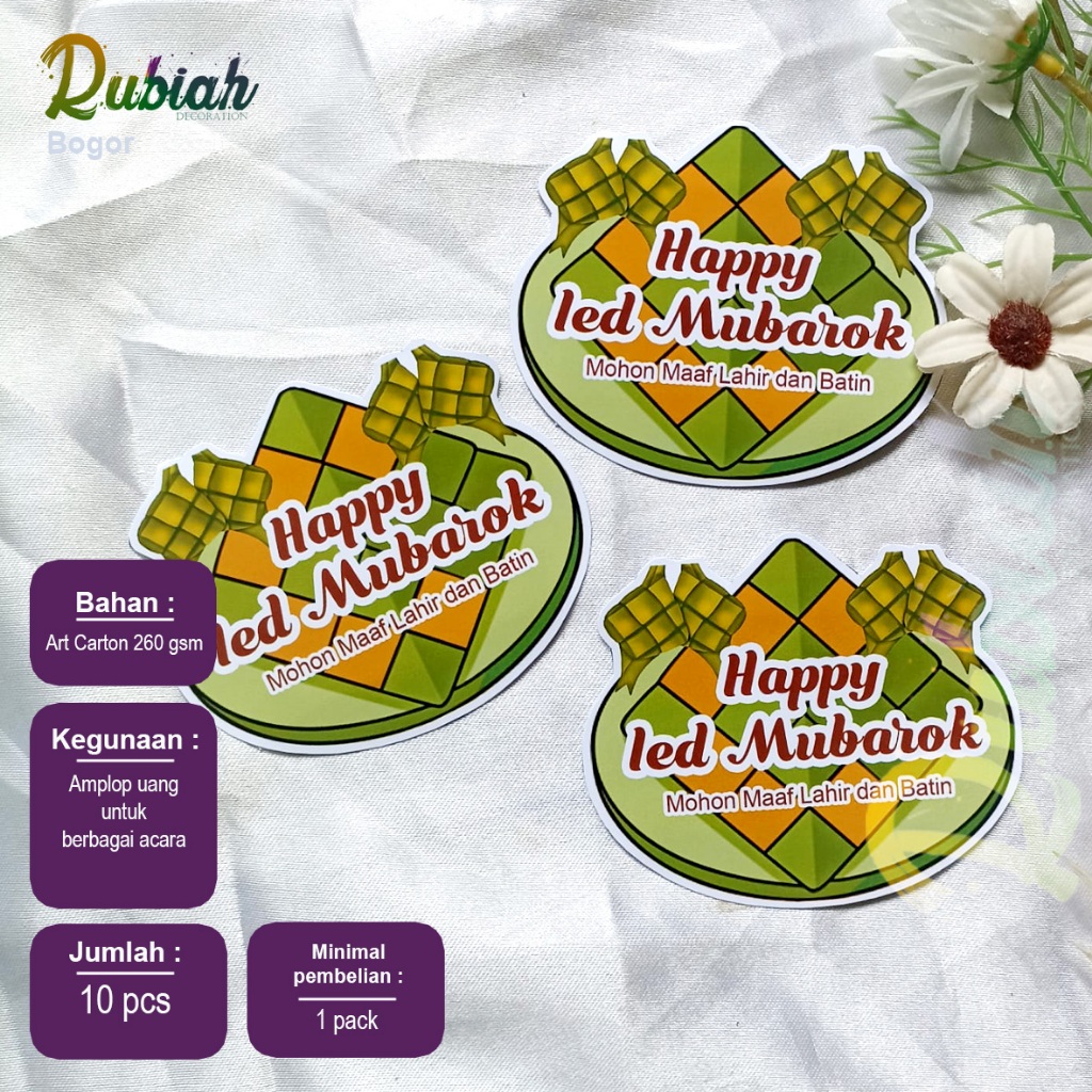 

Amplop Angpau karakter lebaran Ketupat part 2