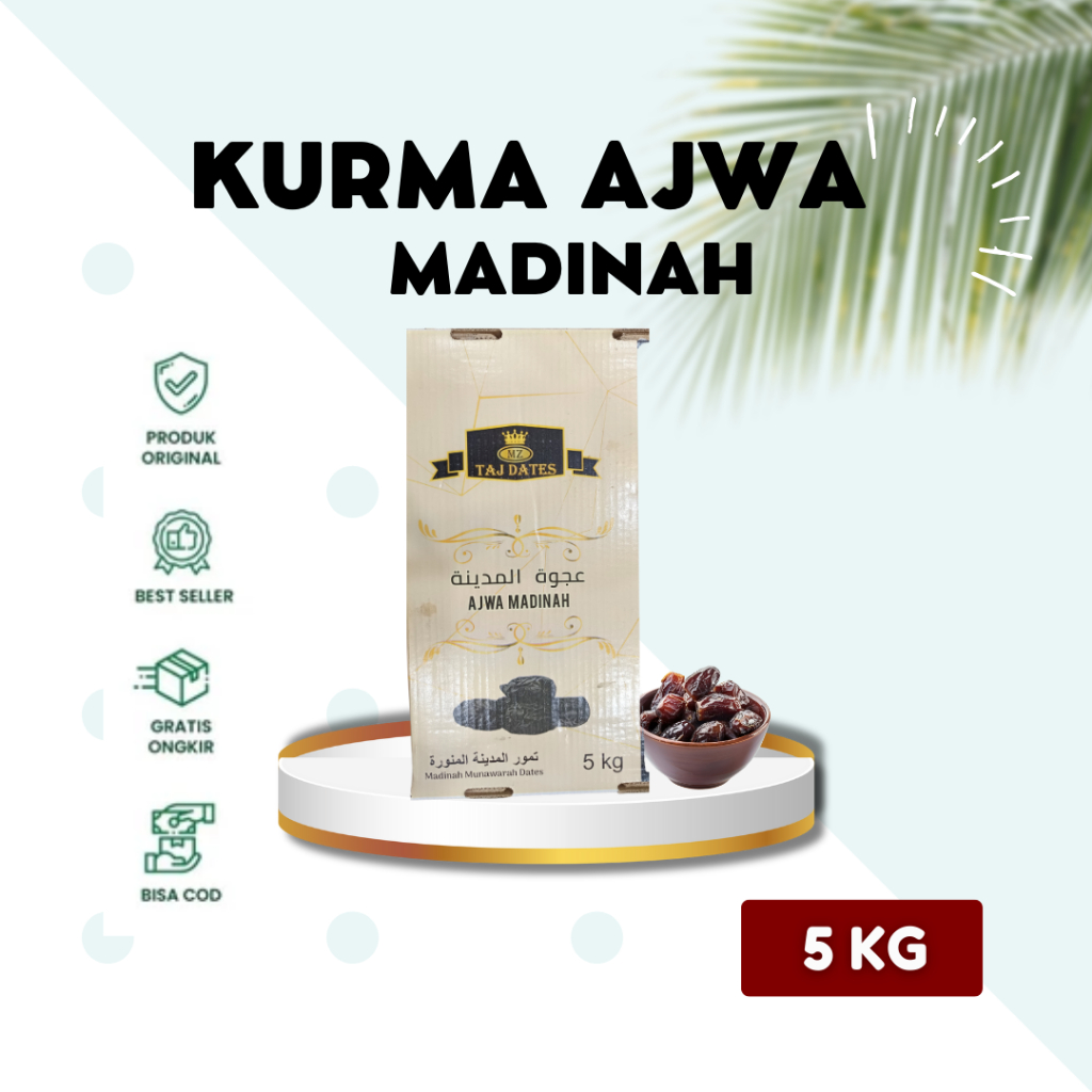 

kurma ajwa madinah 5kg premium ajwa / oleh oleh haji dan umroh