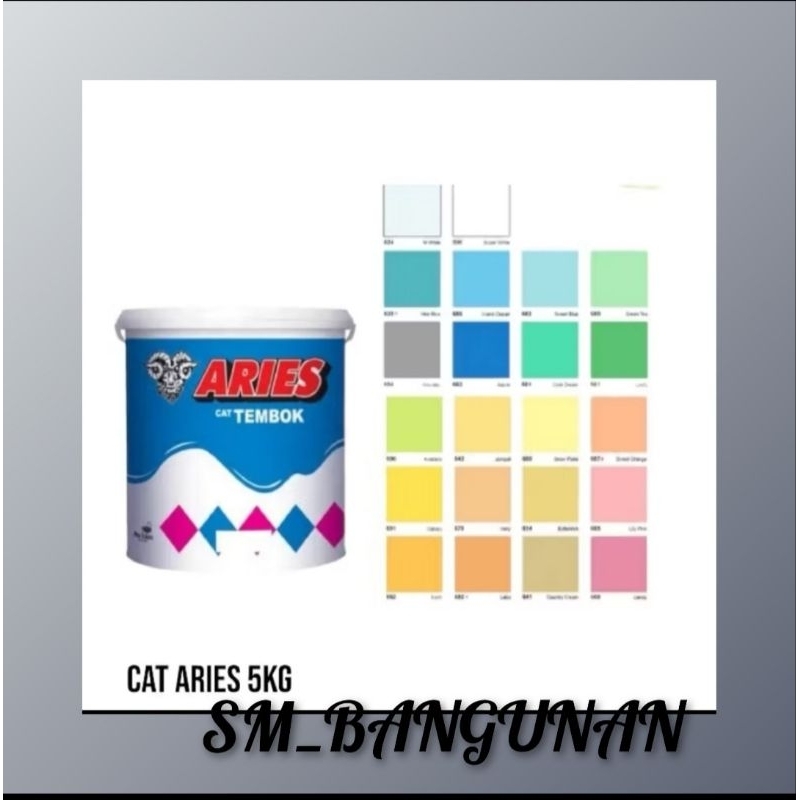 (BACA DESKRIPSI PEKANBARU)CAT TEMBOK ARIES 5KG / CAT AIR MERK ARIES 5KG / CAT DINDING ARIES 5KG