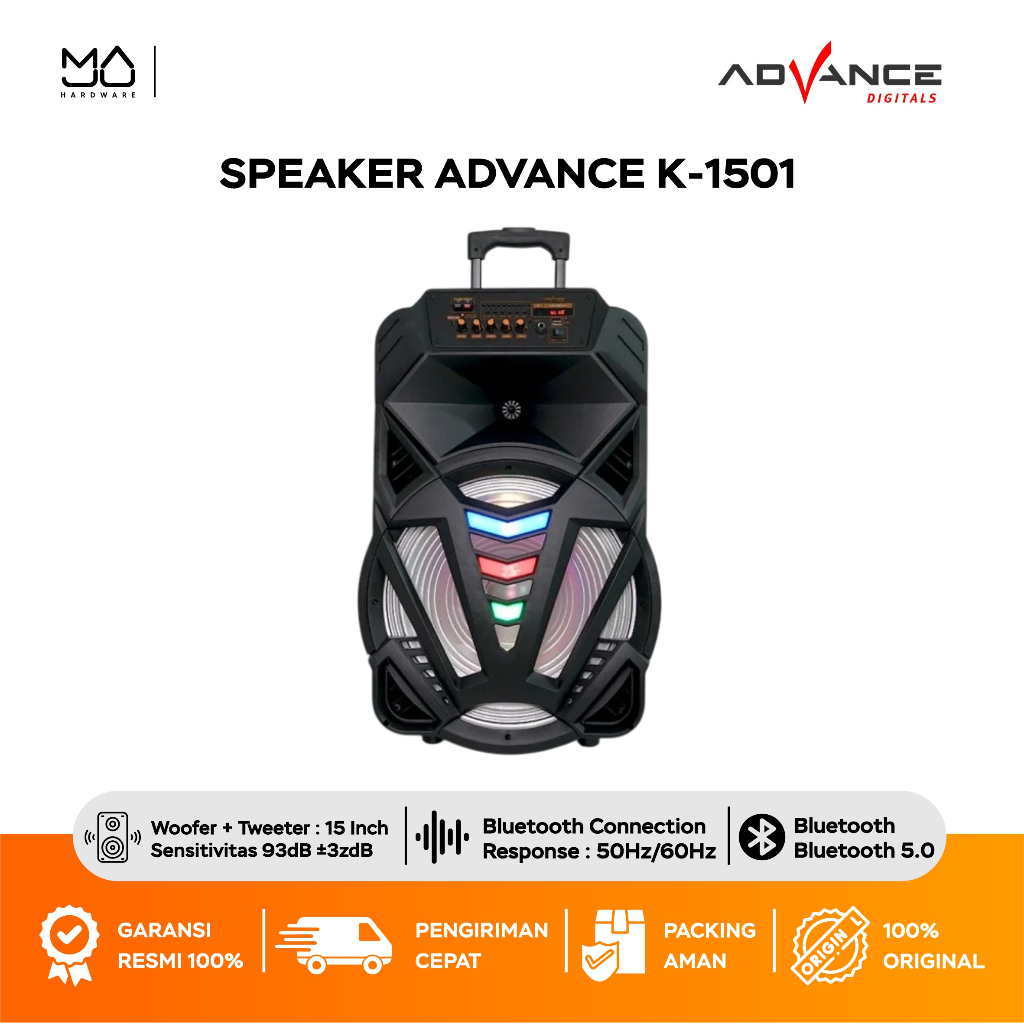 Speaker Bluetooth Advance K1501 Speaker PA Hi Fi Portable