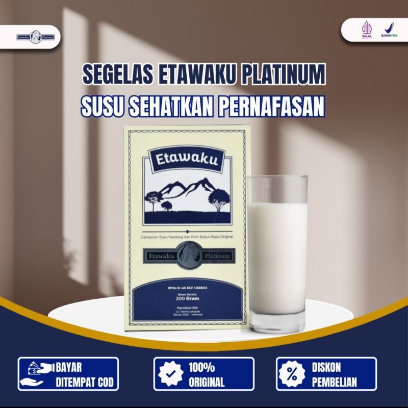 

Etawaku Platinum Original { PREMIUM } Pilihan Susu Terbaik Untuk Bantu Pernapasan & Daya Tahan Tubuh