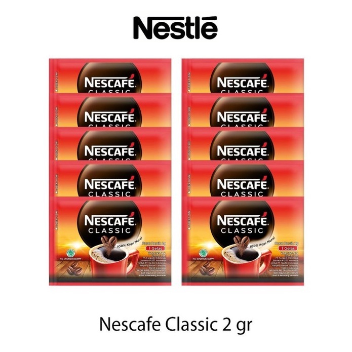 

Nescafe Classic Kopi Instan 2gr per 60 sachet/ kopi hitam/ nescafe classic 2 gram