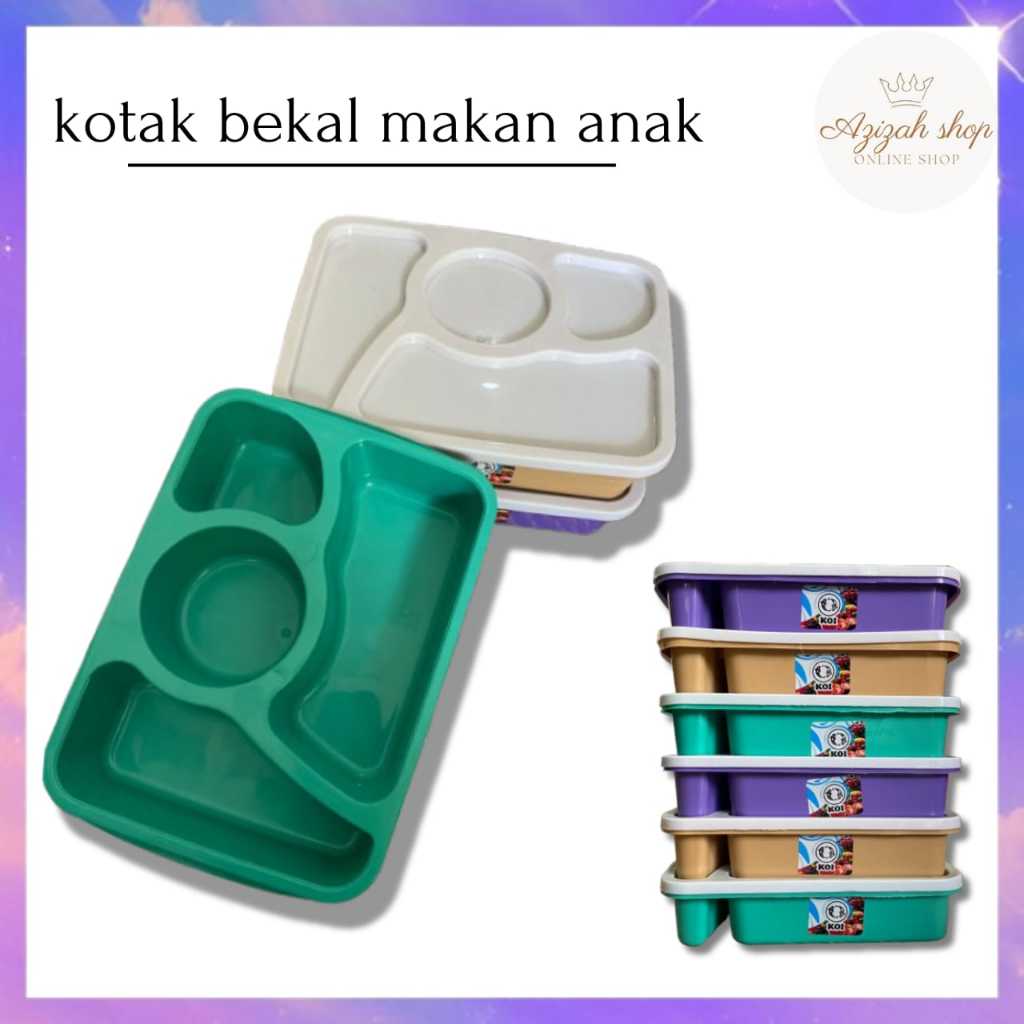KOTAK BEKAL | TEMPAT MAKAN | KOTAK BEKAL ANTI TUMPAH | KOTAK BEKAL 4 SEKAT