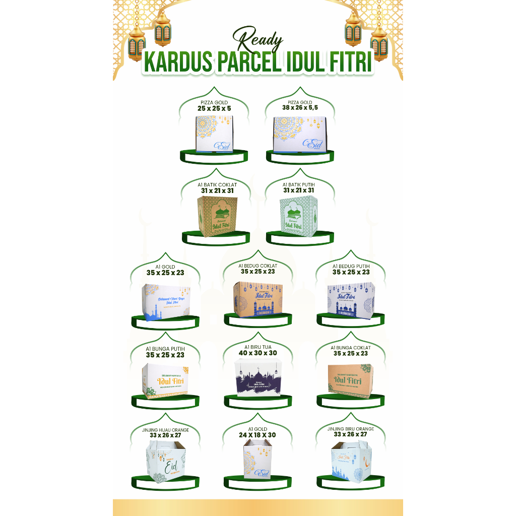

Box Parcel 35x25x23 (Besar) Kardus/Parcel/Parcell/Lebaran/Idul Fitri/Fitri/Eid Mubarak/Ied/Eid/Mubarak/box Paket Sembako