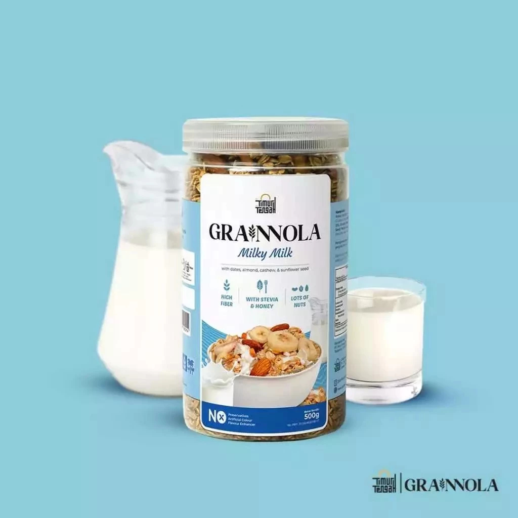 

TIMUR TENGAH - Granola Grainnola Milky Milk 500gr - Sereal Sarapan Sehat Rendah Kalori