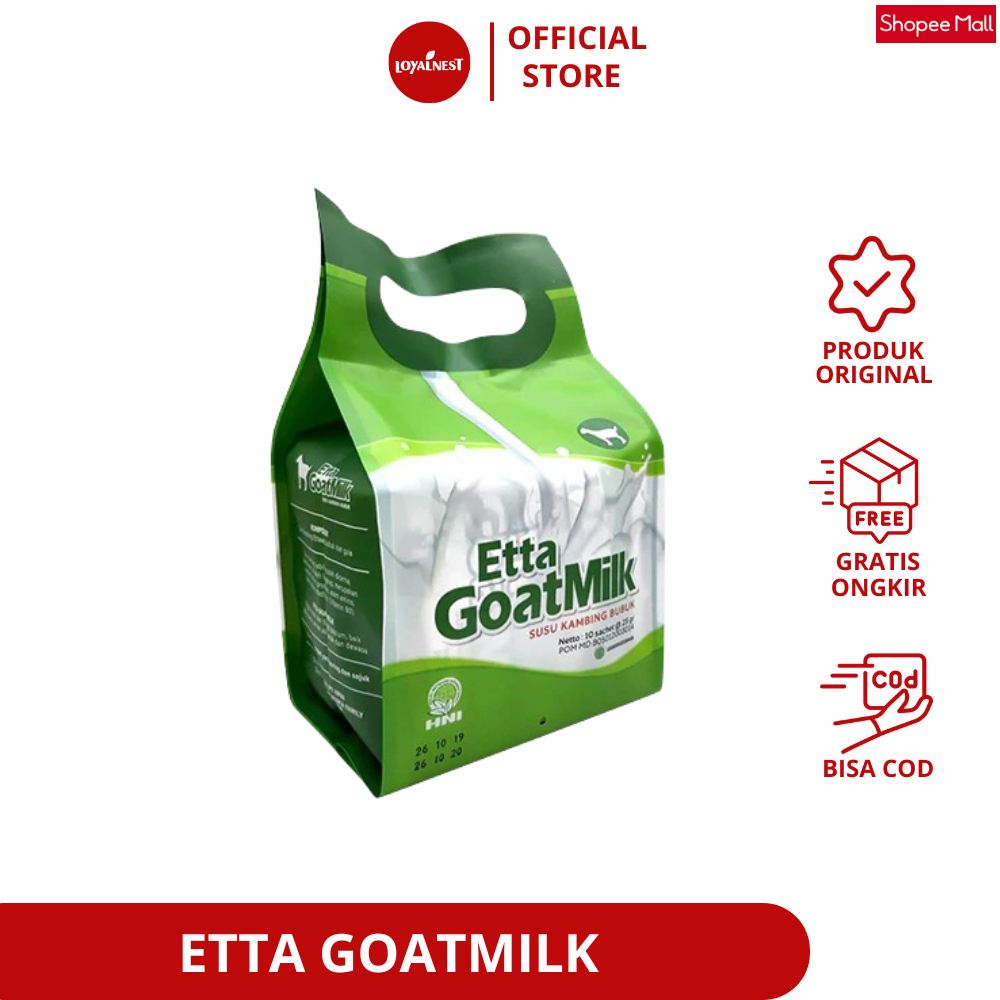 

Etta Goat Milk Susu Kambing Etawa Bubuk Asli Original HNI Hpai 250 Gram