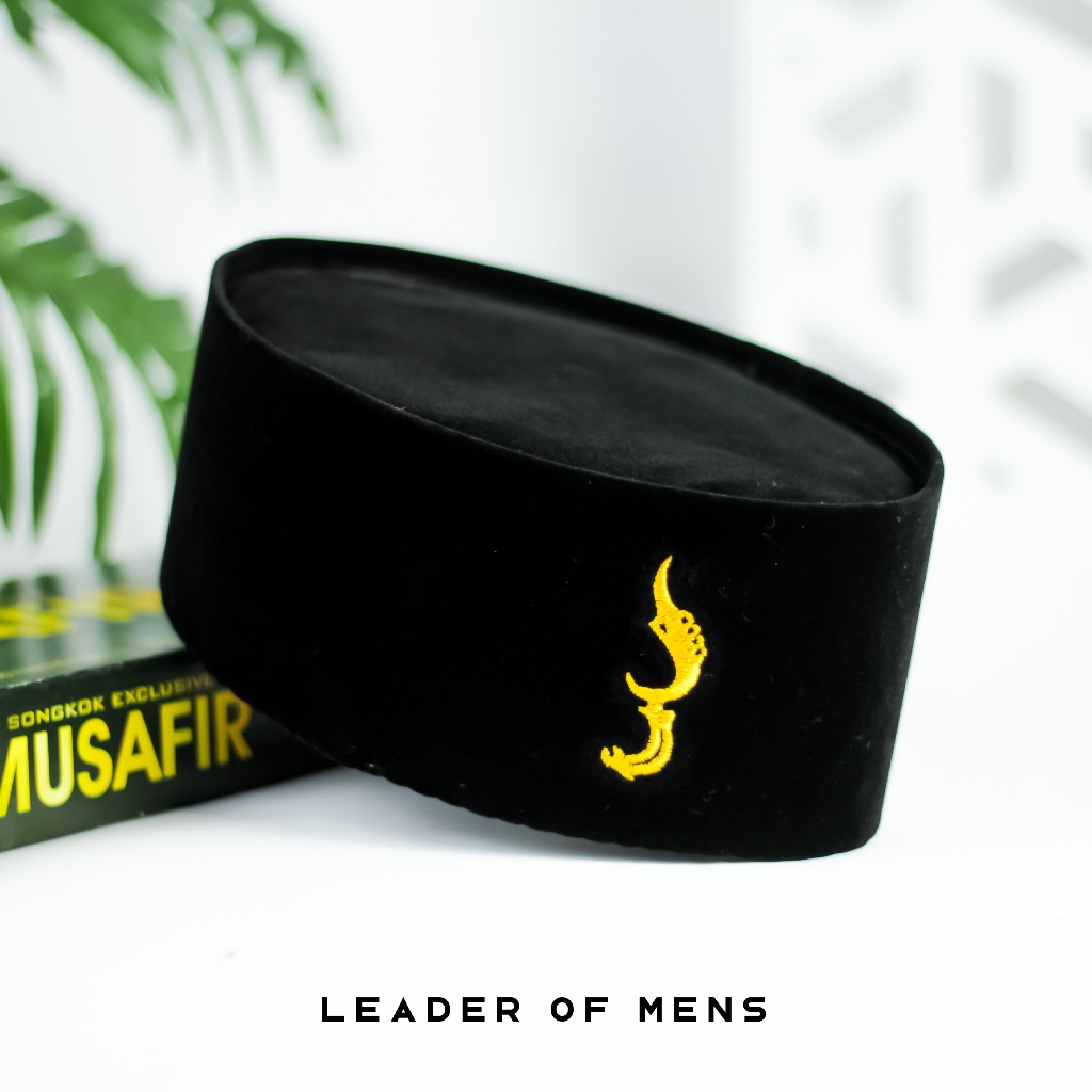 Peci Songkok Kopiah Hitam Logo Kujang Bordir Komputer Pria Anak Dewasa Quality Premium