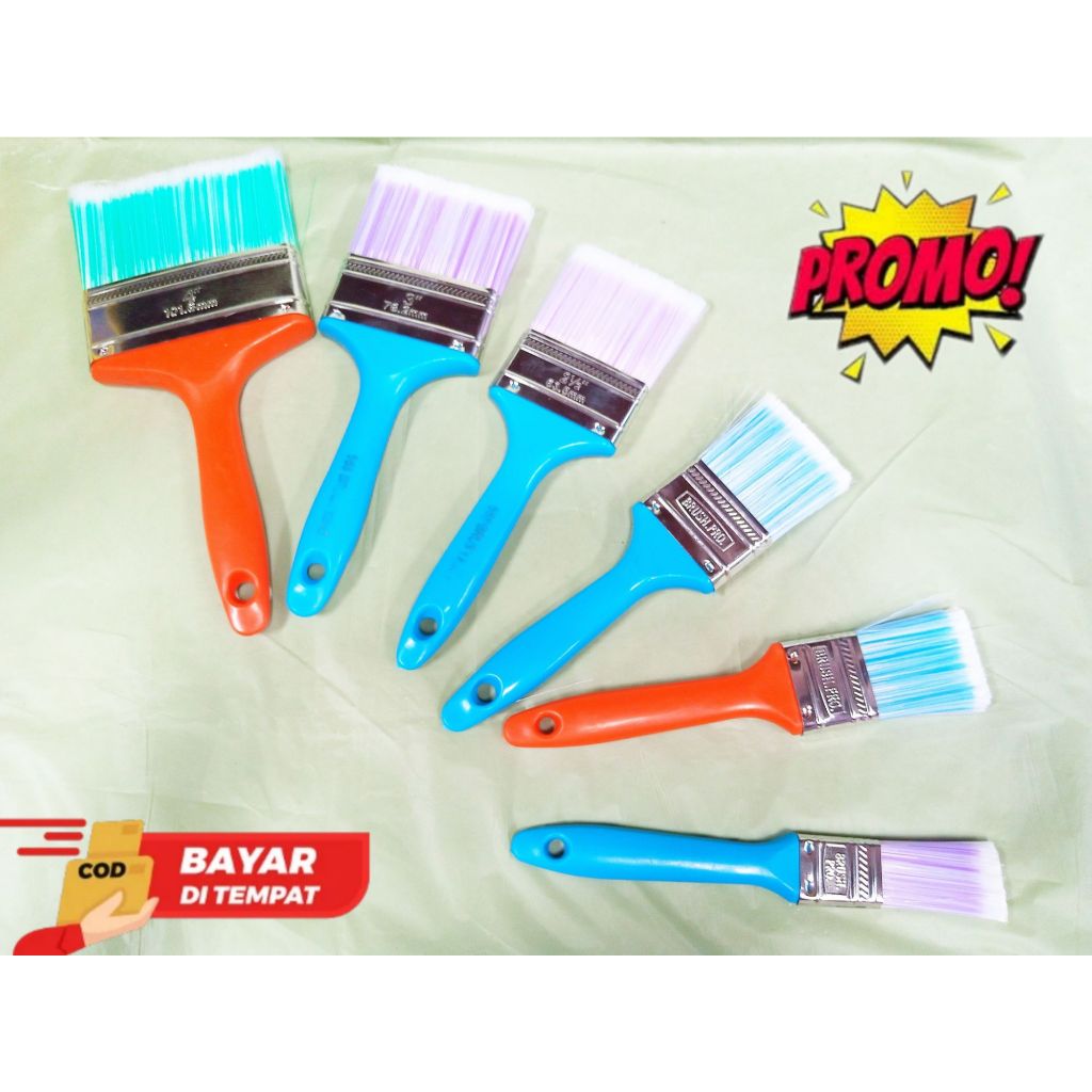 

(1LUSIN = 12Pcs) KUAS NYLON BRUSH KING Gg. PVC 555 & Kayu 888 dijamin Koas HALAL