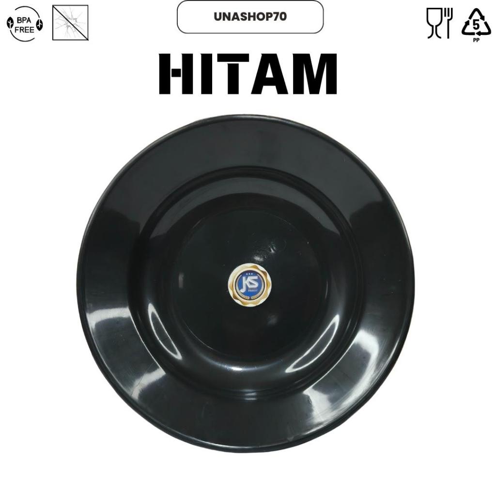 PIRING PLASTIK HITAM 12 PCS (1LUSIN)