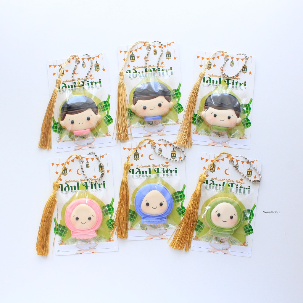 

Ramadhan Mini Cookies Face | Eid Mubarak Cookies | Idul Fitri Cookies | Kukis Lebaran | Hari Raya Cookies - Sugar Cookies / Kukis Hias / Decorated Cookies
