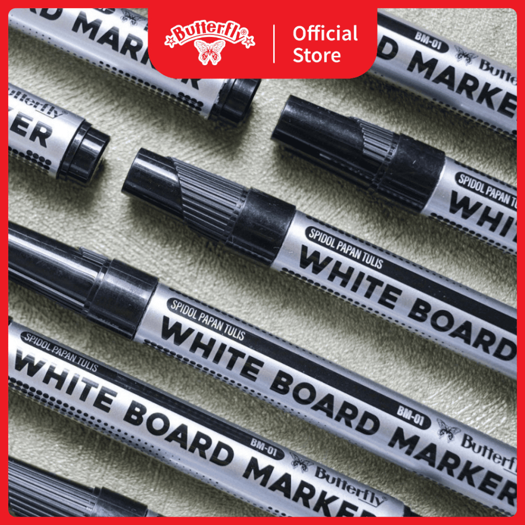 

Butterfly Whiteboard Marker - Spidol Papan Tulis Putih - HITAM