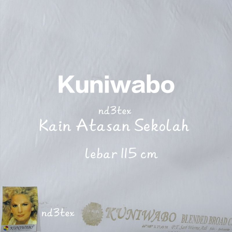 Kain Katun Putih Kuniwabo / Kain Seragam Atasan Sekolah