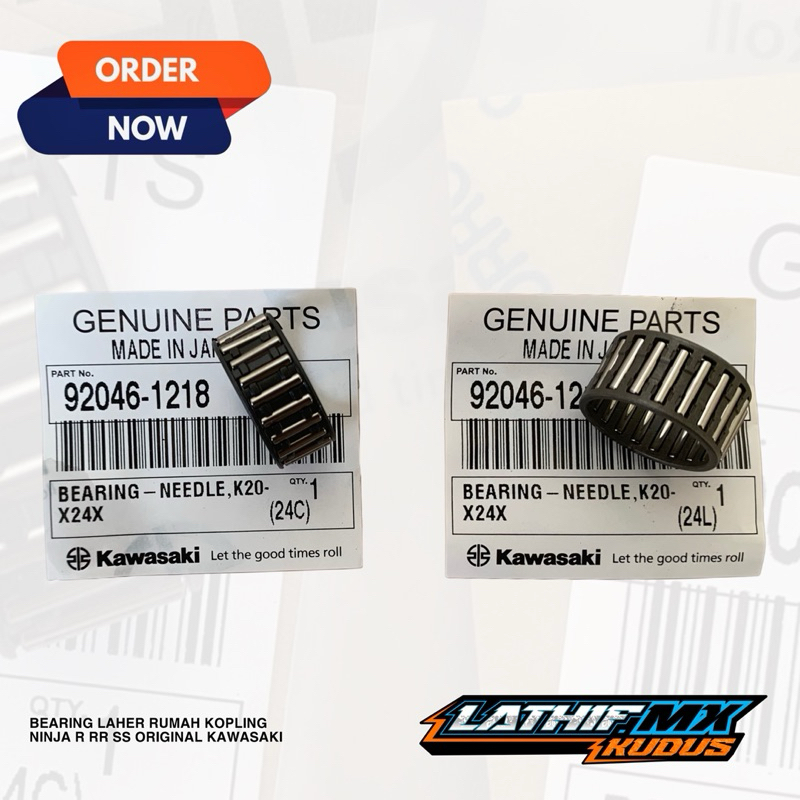 1 SET BEARING LAHER BAMBU RUMAH KOPLING NINJA R RR SS 150 ORIGINAL 92046-1218 & 92046-1219