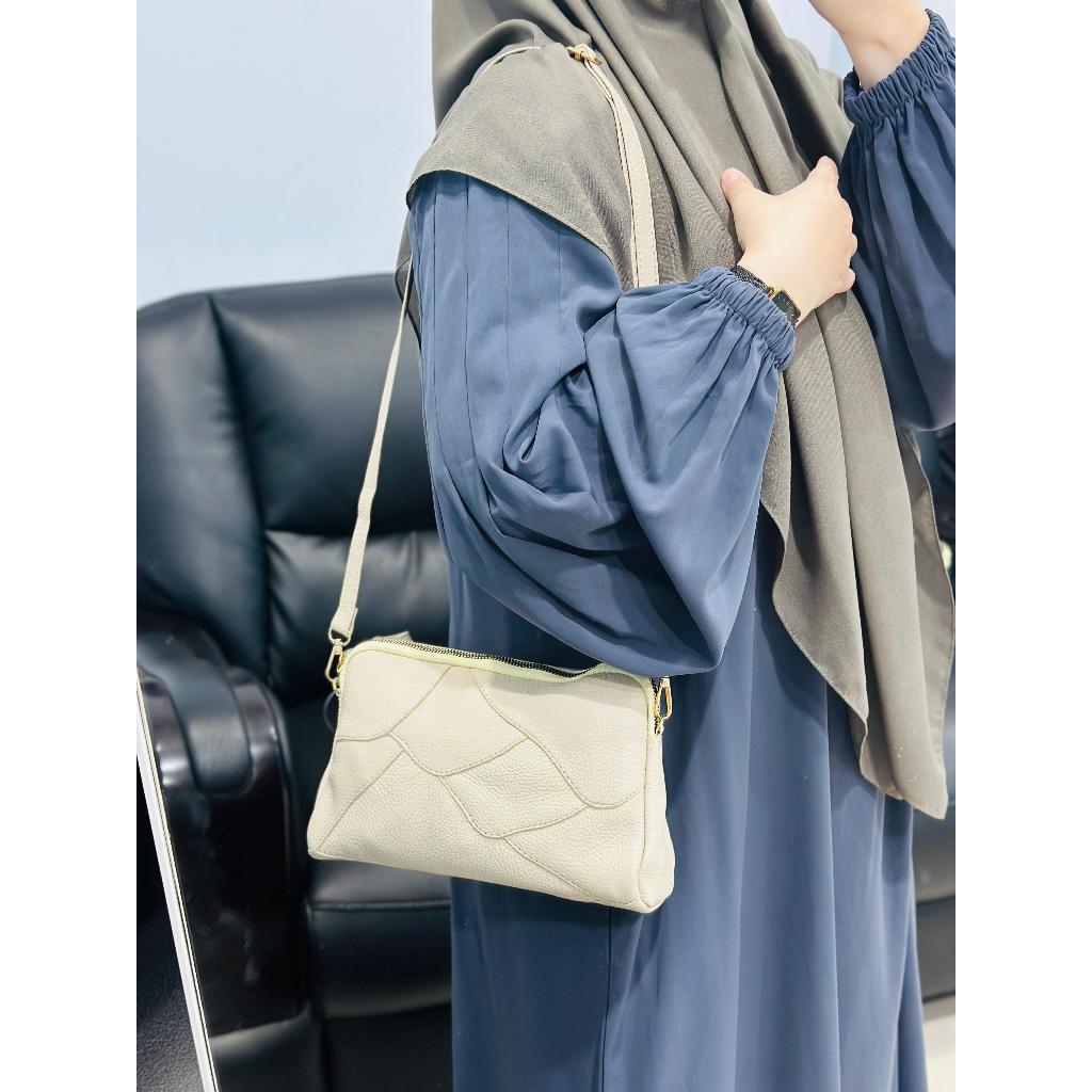 Tas Selempang Kulit Wanita Papirut Asli Perca Series