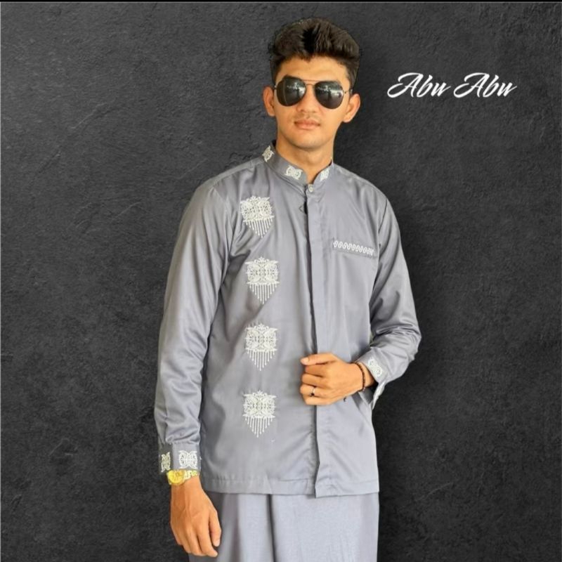 Baju koko bordir motif pintu Aceh Original