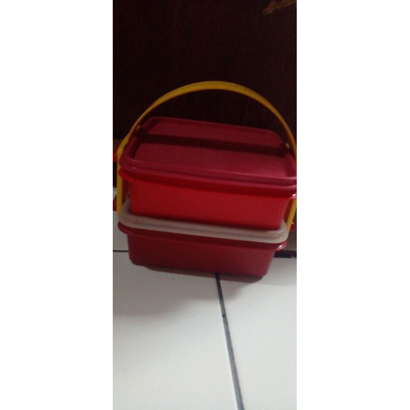 Rantang Carry all set tupperware 2susun