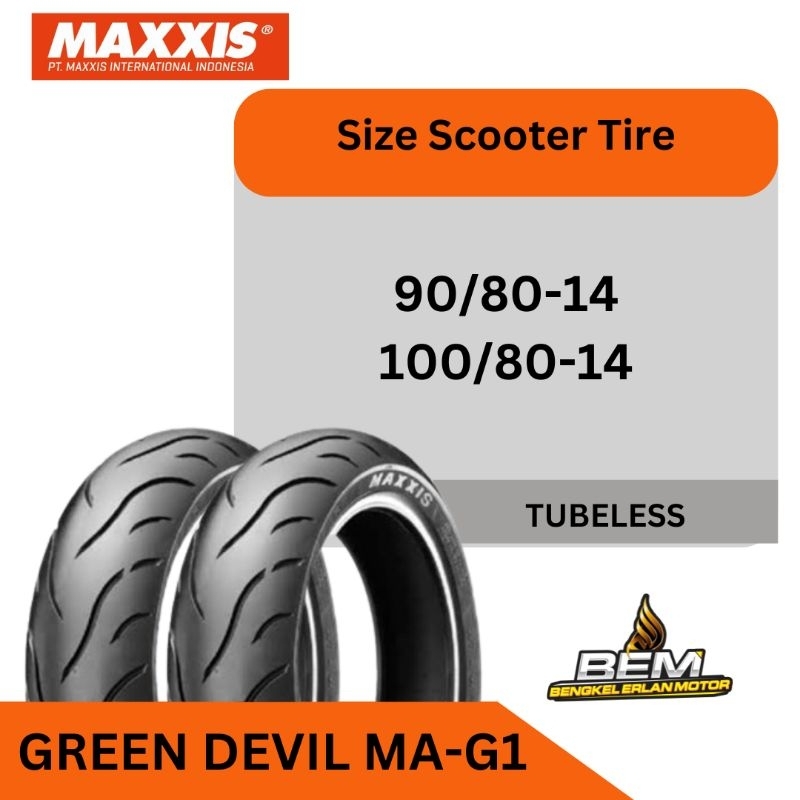 ban maxxis green devil 90 80 dan 100 80 ring 14 Vario 150 new