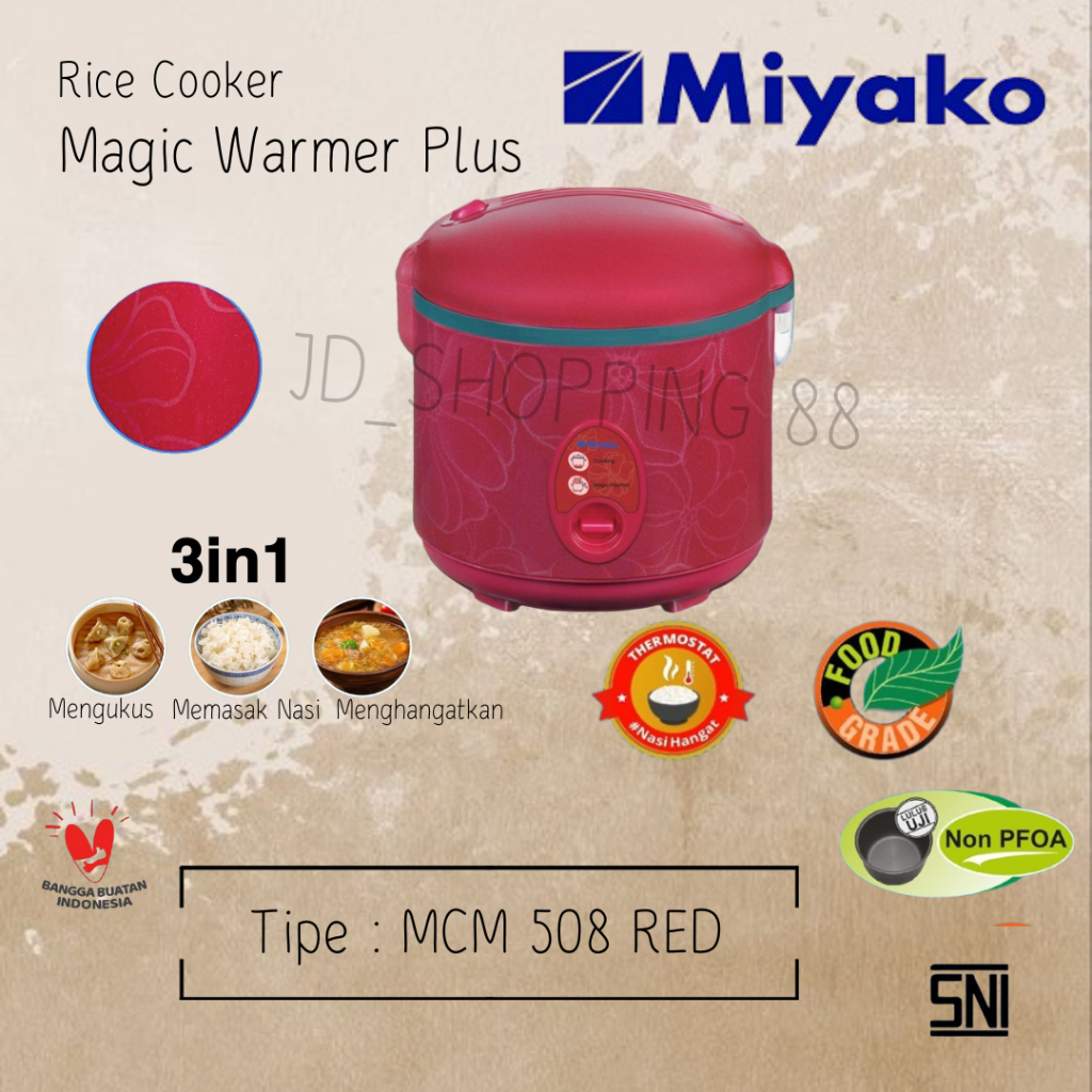Miyako Rice Cooker 1.8Liter / Magic Com MCM 508 R/ MCM-508 R / MCM-508R / MCM- 508 R