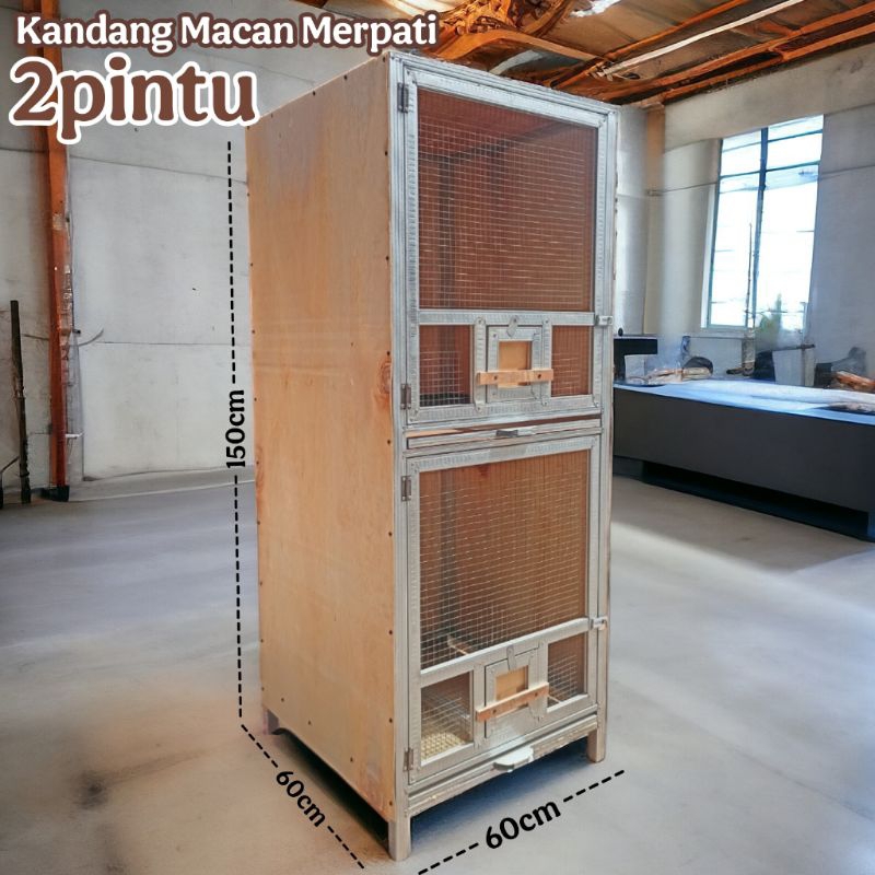 Khusus Jabodetabek - Kandang Macan Merpati Besi 2 Pintu