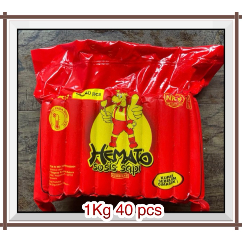 

Hemato Sosis Sapi 1 KG 40 pcs