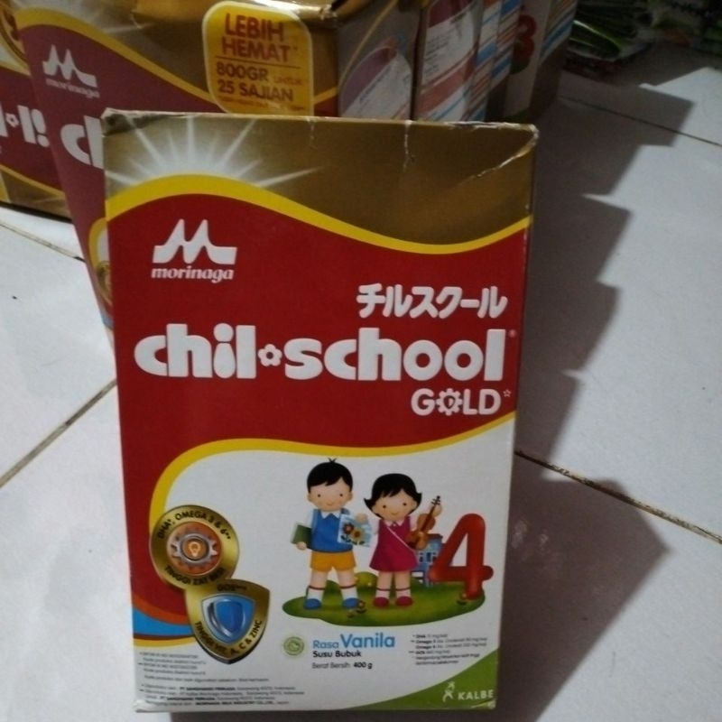 

Chil school gold vanila 400 gr kemasan foil tanpa box