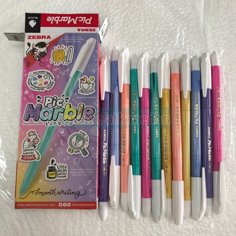 

Pen Zebra Pic Marble Pic Colors Semi Gel Black Ink