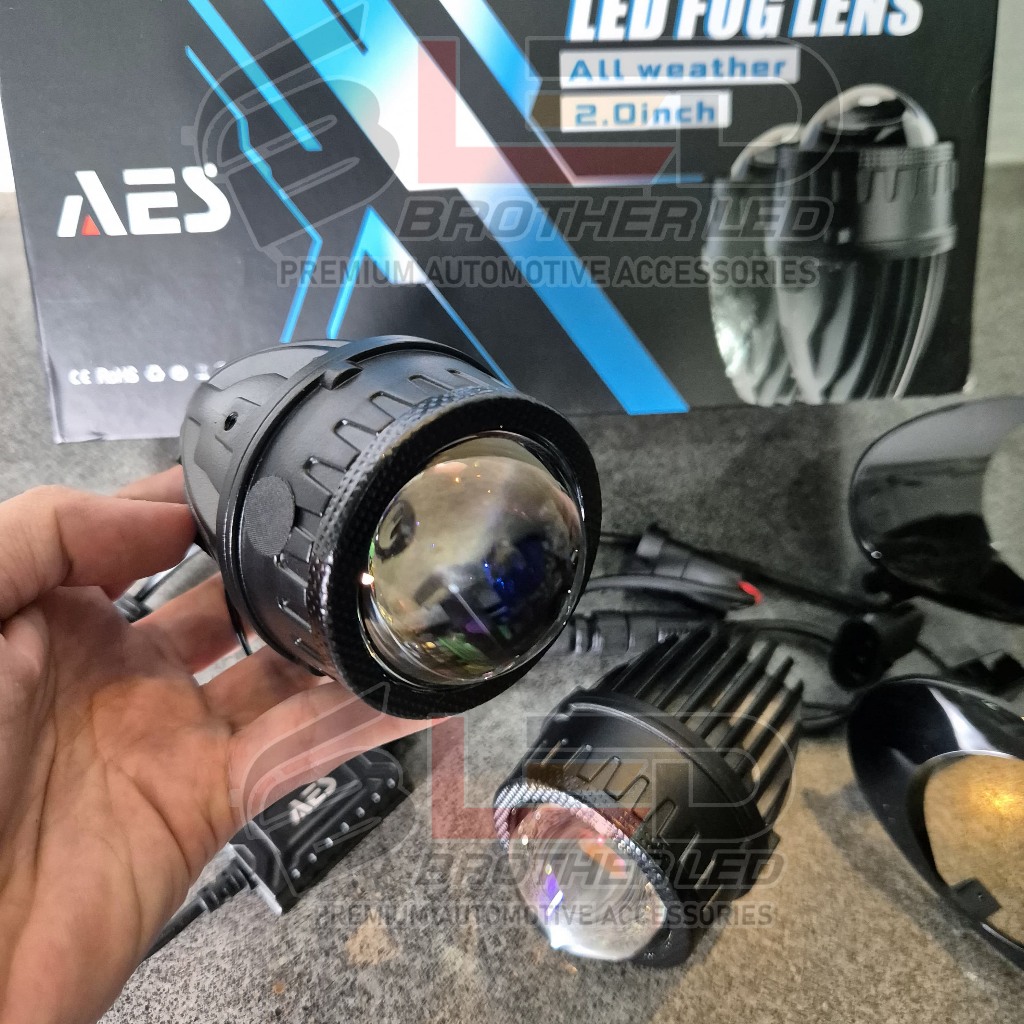 FOGLAMP BILED AES FX 2 INCH / LED Projector Lens Biled Foglamp 2 Inch Bi-led FX Bluelens 3 Warna AES
