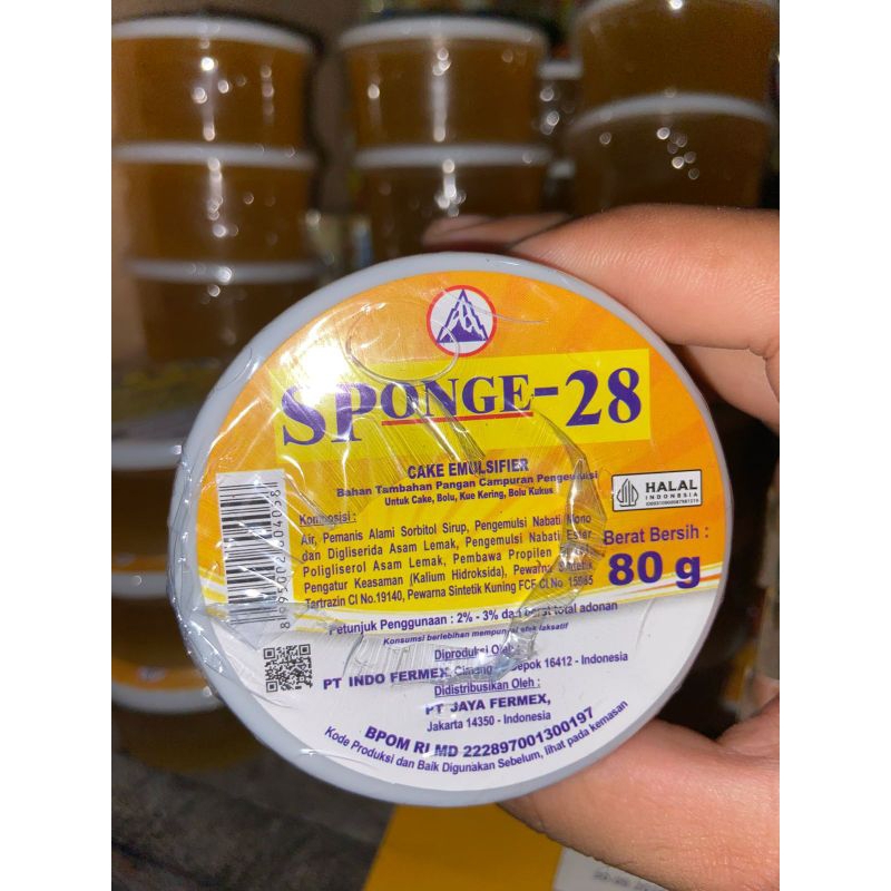 

SPonge 28 isi 3 toples, berat 80g
