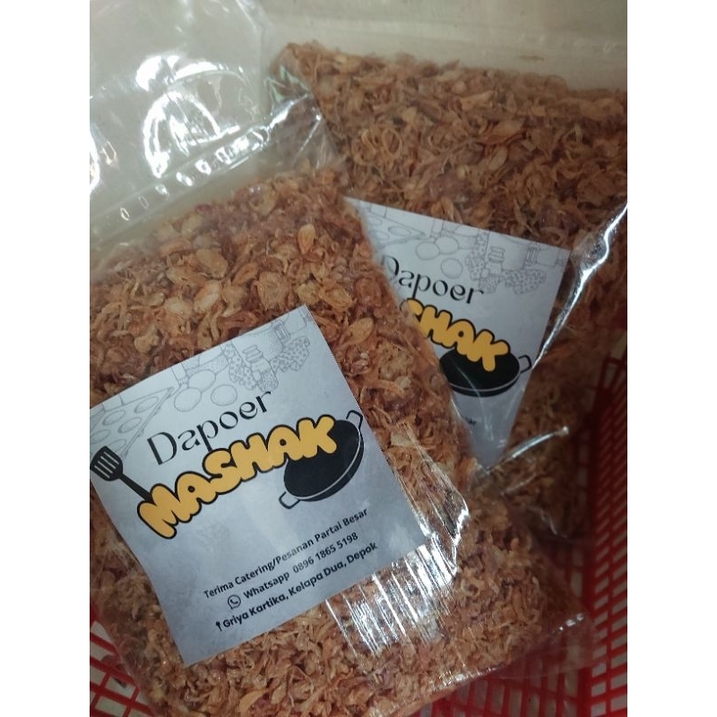 

BAWANG GORENG 250 GRAM| MURAH ASLI NO TEPUNG| BAGOR CIBINONG