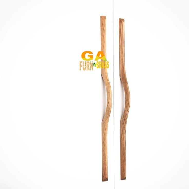 Gagang Pintu/Handle Pintu Kayu Jati Motif Lengkung Minimalis/Handle Kayu Jati/Gagang Pintu Minimalis