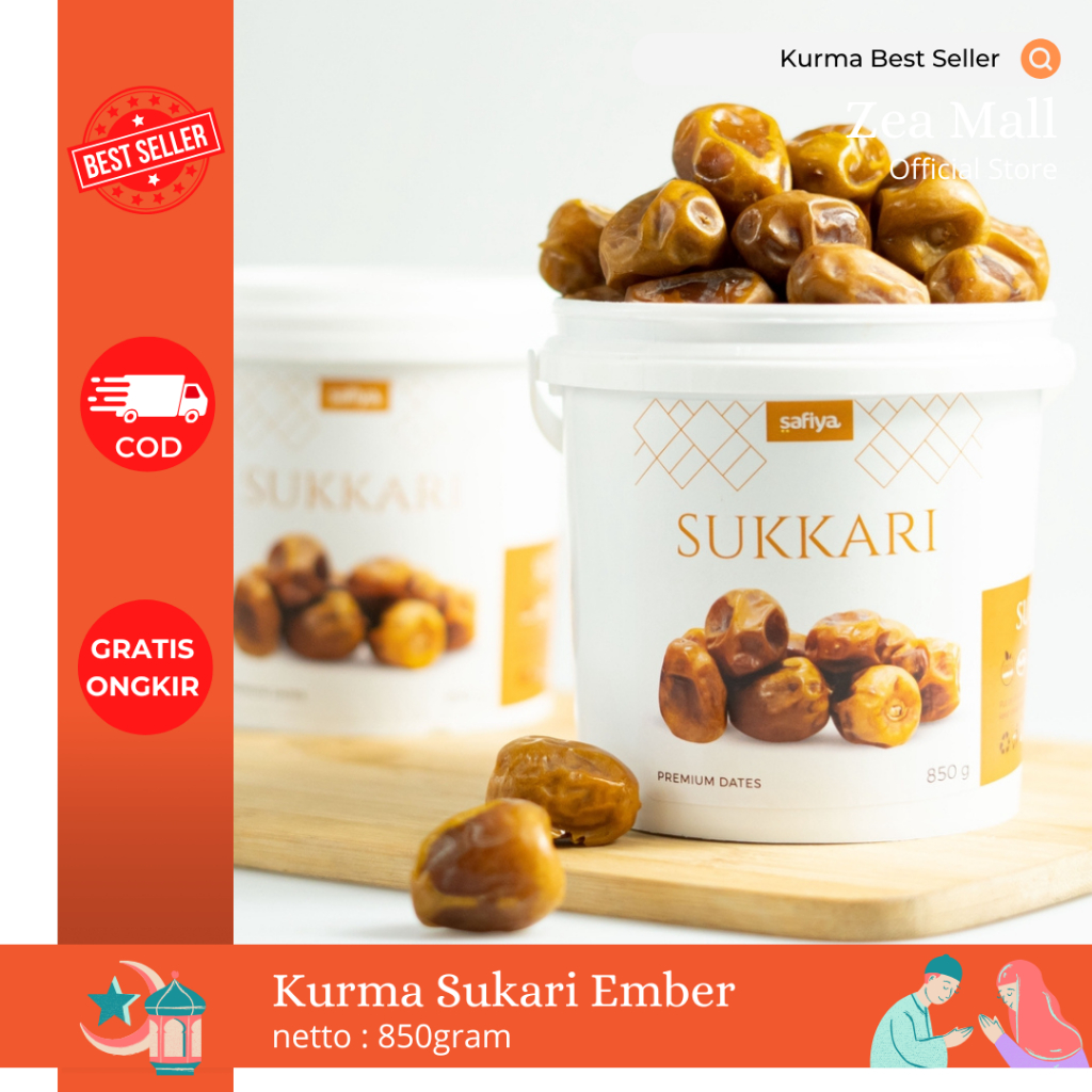 

Kurma Sukari Ember Al-Qassim 850 gr - Kemasan Ember Premium