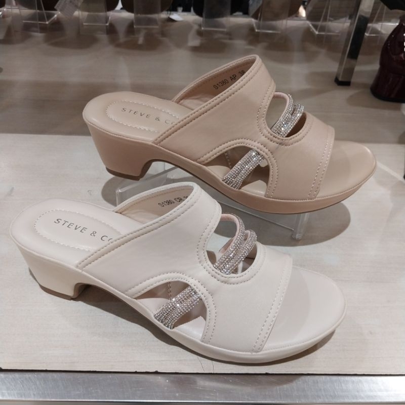 sandal wanita wedges ringan Steve&co new arrival