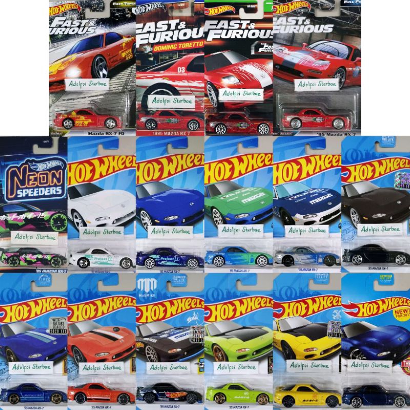 hotwheels hot wheels '95 1995 mazda RX-7 rx7 drift factory sealed hw turbo fresh speed Graphics nigh
