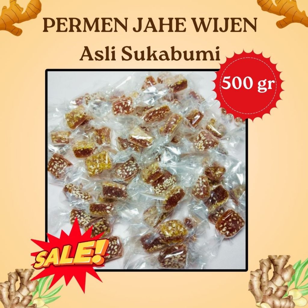 

Cemilan Permen Jahe Polos Plus Wiijen kemasan 500gr (1/2kg)