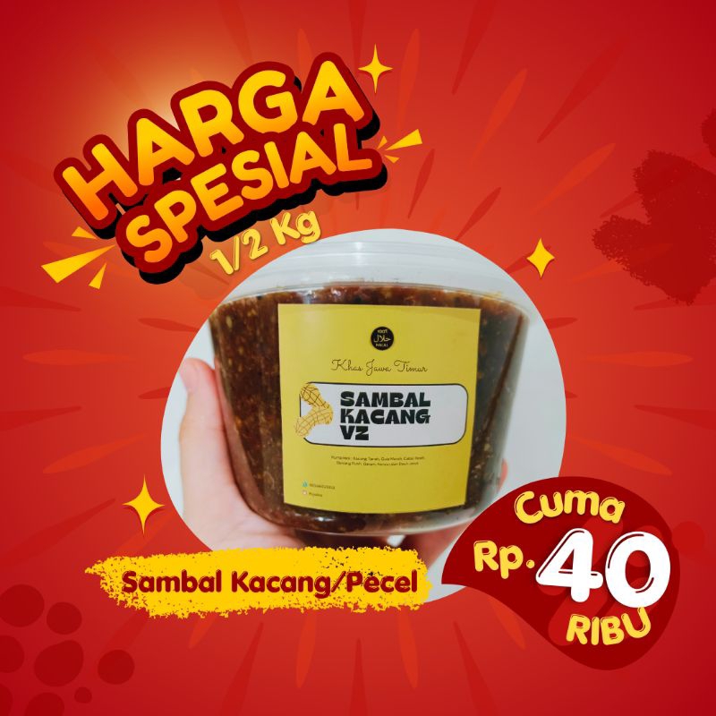 

SAMBAL PECEL VZ | 500 GRAM | SAMBAL KACANG | SAMBAL ENAK