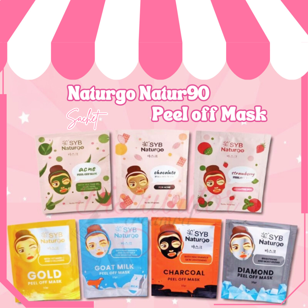 Syb Naturgo Natur90 Peel off Mask Gold Milk Charcoal Diamond masker sachet