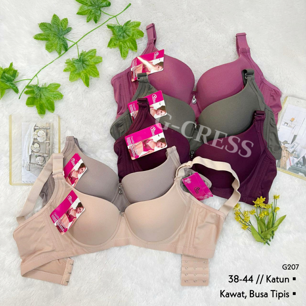 SCALEN - Bra Busa Tipis Busa Sedang Berkawat JUMBO Kait 3 Cup Penuh Full Cup BH Katun Nilon Import U