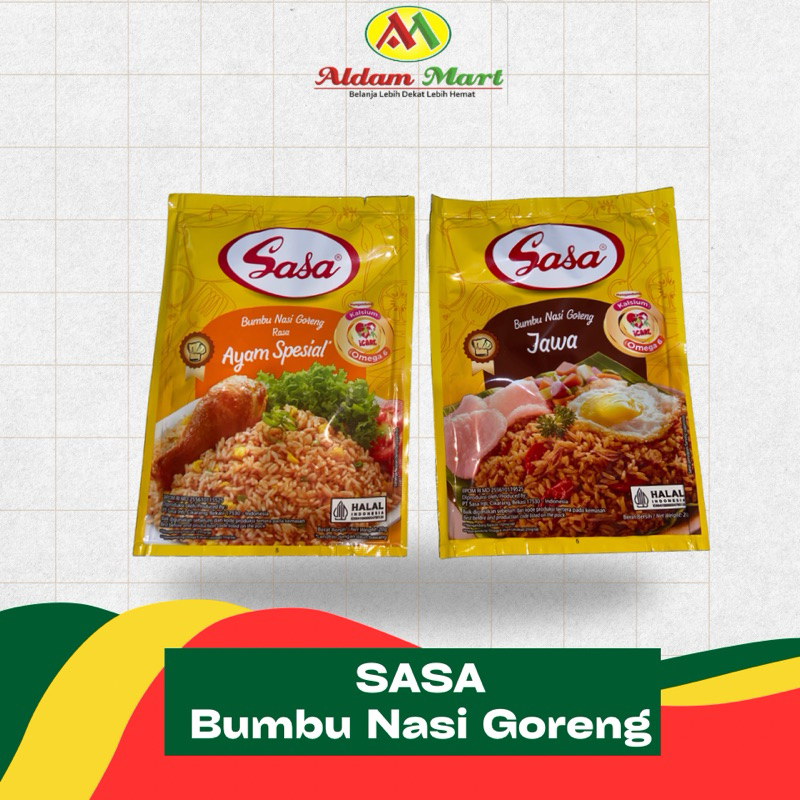 

A.M/ SASA Bumbu Nasi Goreng Rasa Ayam Spesial & Jawa 20g