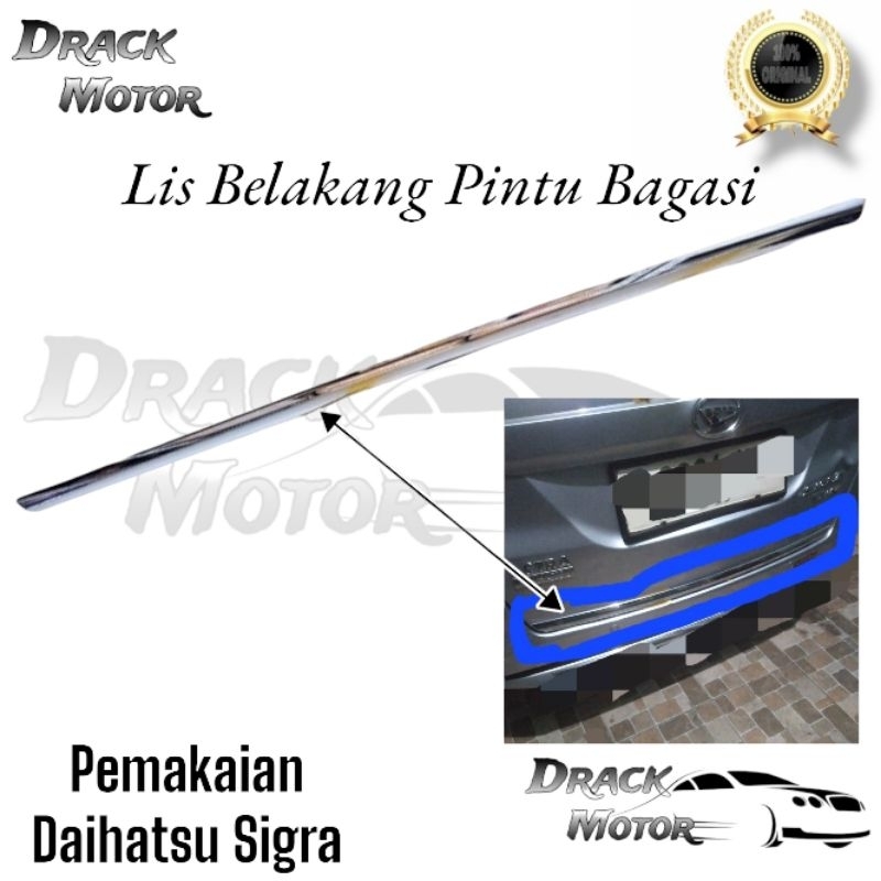 List Belakang Pintu Bagasi Chrome Daihatsu Sigra // List Belakang Pintu Bagasi Chrome Daihatsu Sigra